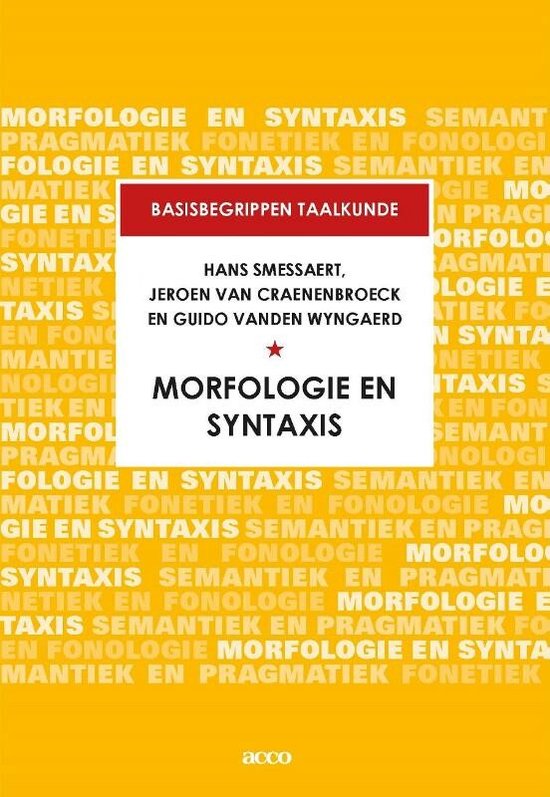 Basisbegrippen taalkunde - Morfologie en Syntaxis