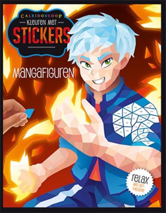 Kleuren met stickers - Mangafiguren