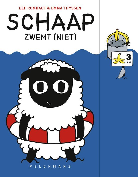 Schaap zwemt (niet