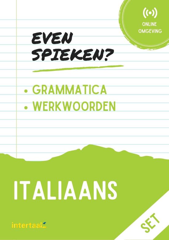 Even Spieken - Italiaans grammatica en werkwoorden (set)