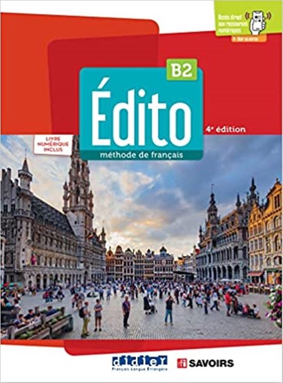 Édito B2 4ème édition livre + code numerique