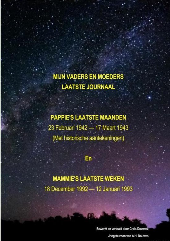 MIJN VADERS EN MOEDERS LAATSTE JOURNAAL