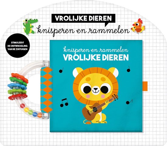 Imagebooks Knisperboekje Met Rammelaar Vrolijke Dieren