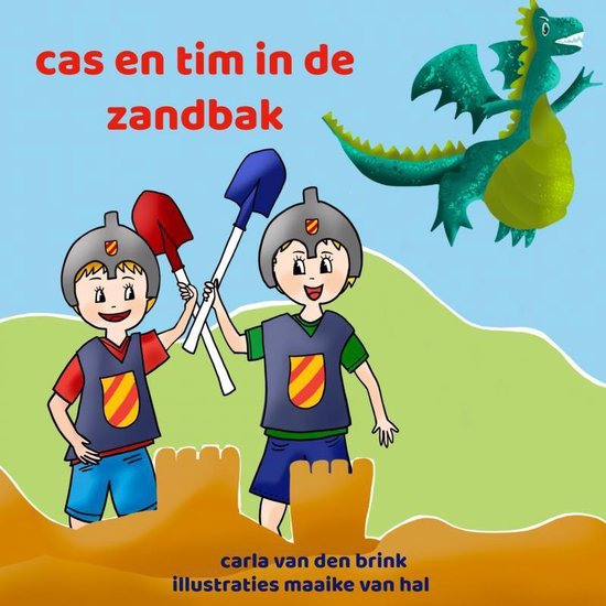 cas en tim in de zandbak