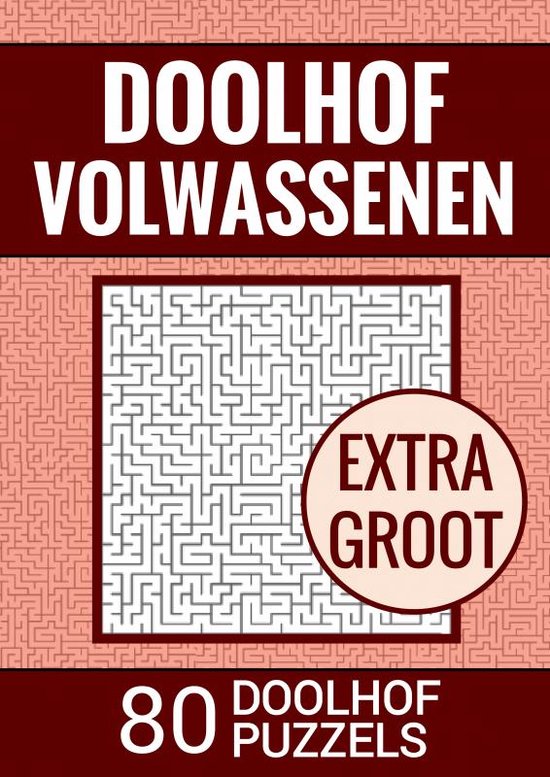 Boek Cadeau - Puzzelboek voor Ouderen, Slechtzienden, Senioren, Oma, Opa - Doolhof voor Volwassenen - Extra Groot, Type XL/XXL