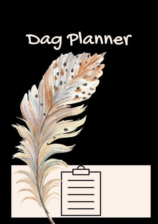 Dagplanner - Werkplanner - A4 - Boho - Veer - Zwart - Ongedateerd.