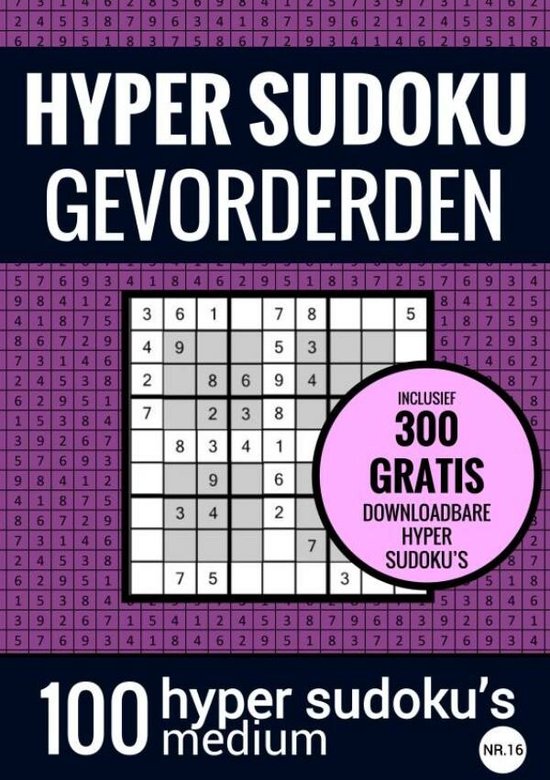 Sudoku Medium: HYPER SUDOKU - nr. 16 - Puzzelboek met 100 Medium Puzzels voor Volwassenen en Ouderen