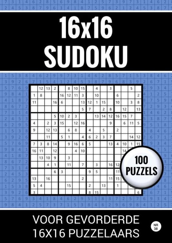 16x16 Sudoku - 100 Puzzels voor Gevorderde 16x16 Puzzelaars - Nr. 38