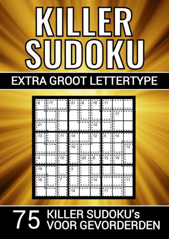 Killer Sudoku - Extra Groot Lettertype - 75 Puzzels voor Gevorderden