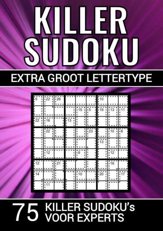 Killer Sudoku - Extra Groot Lettertype - 75 Puzzels voor Experts