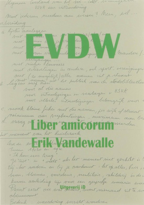 EVDW - Liber Amicorum Erik Vandewalle