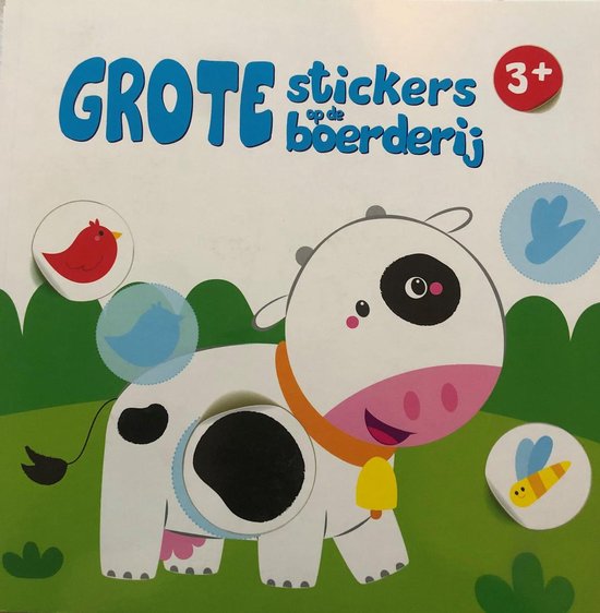 Grote Stickers - Op de boerderij 3+ (Koe)