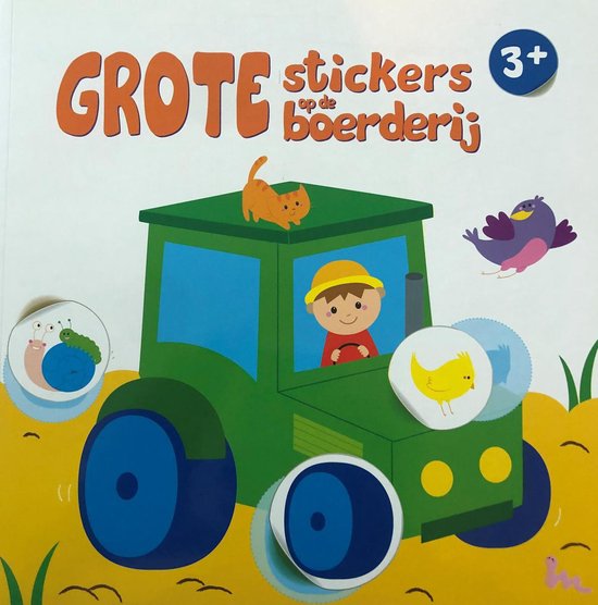 Grote Stickers - Op de boerderij 3+ (Traktor)