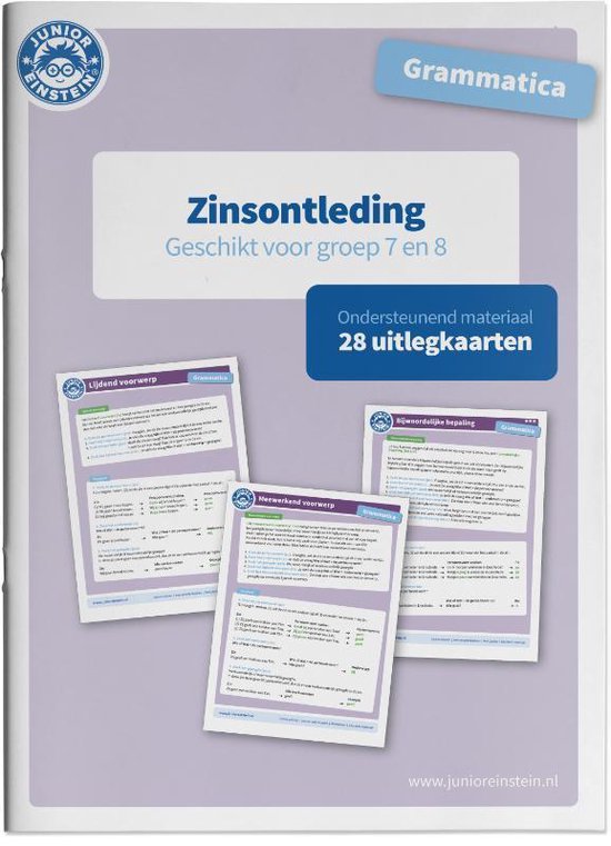 Grammatica zinsontleding geschikt voor groep 7 en 8