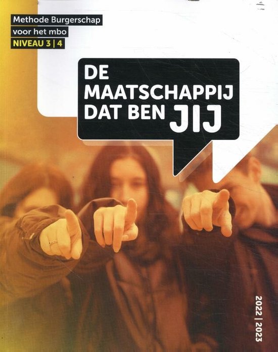 Maatschappij - De maatschappij dat ben JIJ niveau 3-2