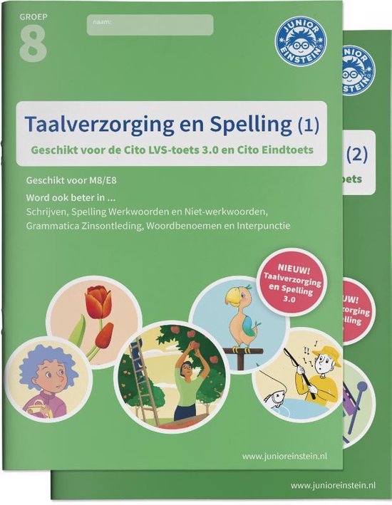 Delen 1 en 2 - Taalverzorging en Spelling Cito Oefenboeken Set Deel 1 en 2