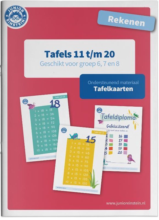 Tafels 11 t/m 20 rekenen geschikt voor groep 6, 7 en 8