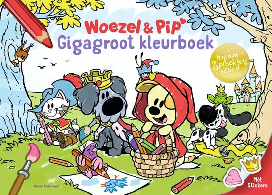 Woezel & Pip - Gigagroot kleurboek Sprookjes