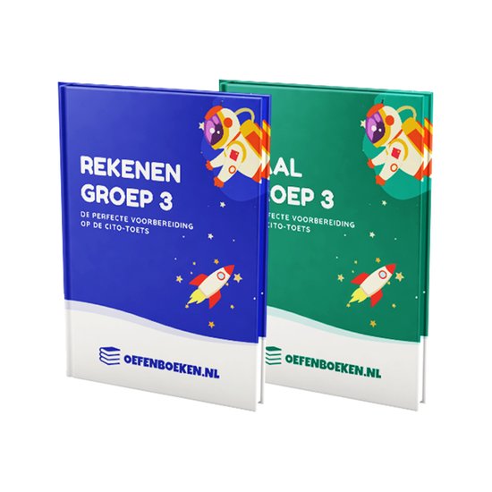 Groep 3 - Rekenen en Taal - Oefenboeken.nl - Gegarandeerd betere schoolresultaten - Begrijpend Lezen - Spelling - Woordenschat - Grammatica - werkwoordspelling - Plussommen - Minsommen - Redactiesommen - Verhaaltjessommen -  Oefenboeken.nl