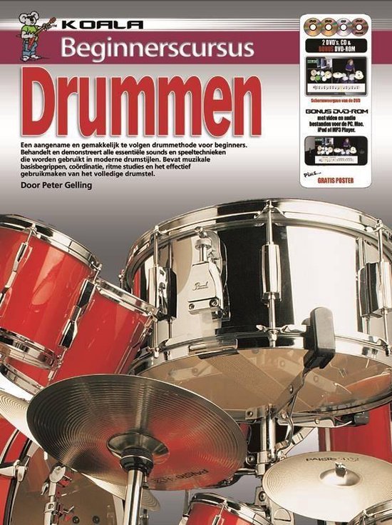 Beginnerscursus Drummen   Boek + CD + DVD