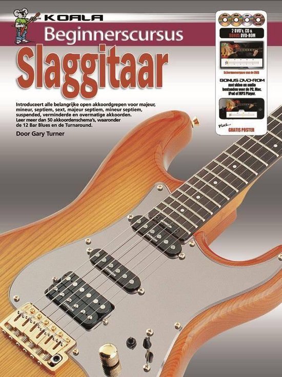 Beginnerscursus Slaggitaar - Boek + 2DVD's, CD + DVD-ROM