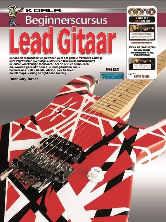 Beginnerscursus Lead Gitaar - Boek + 2DVD's, 1CD & 1DVD-Rom