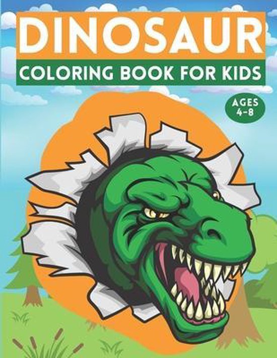 Dinosaur Coloring Book For Kids Ages 4-8