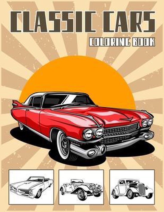 Adult Colouring Book- Classic Cars Coloring Book