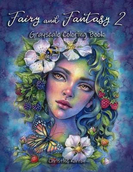 Fairy and Fantasy 2 Grayscale Coloring Book