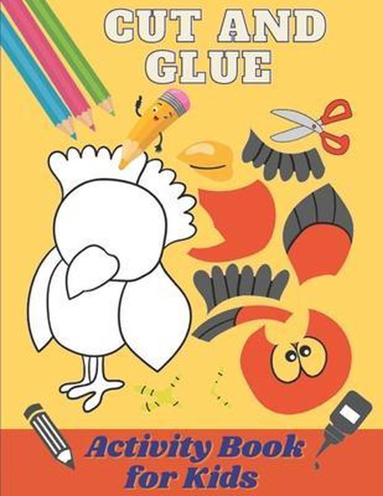 Cut and Glue Activity Book for Kids