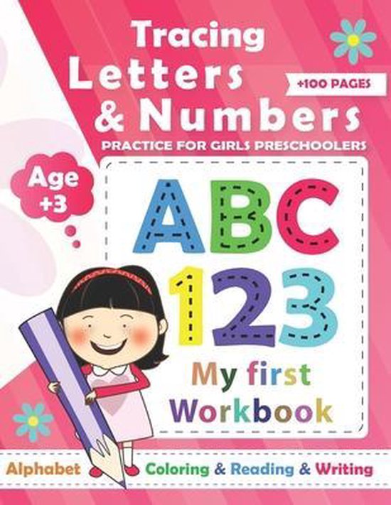 Tracing Numbers & letters practice for Girls Preschoolers