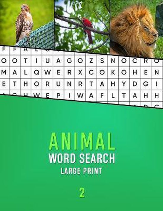 Animal Word Search Large Print 2: Word hunting puzzle book for Dementia and Alzhiemers patients   Mental stimulation and memory loss game for seniors