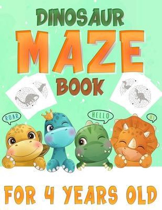 Dinosaur Maze Book For 4 Years Old