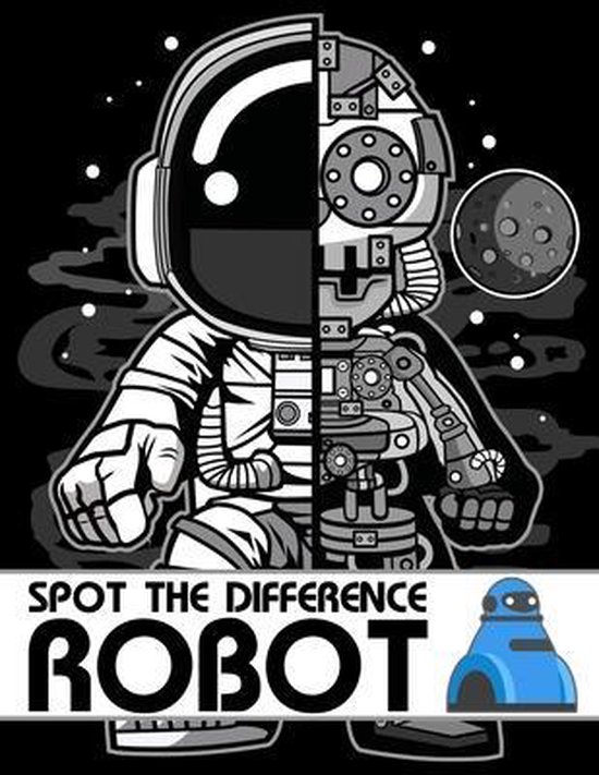 Activity Book for Kids- Spot The Difference Robot!