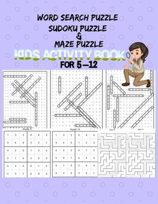 Word search Sudoku And Maze Puzzle