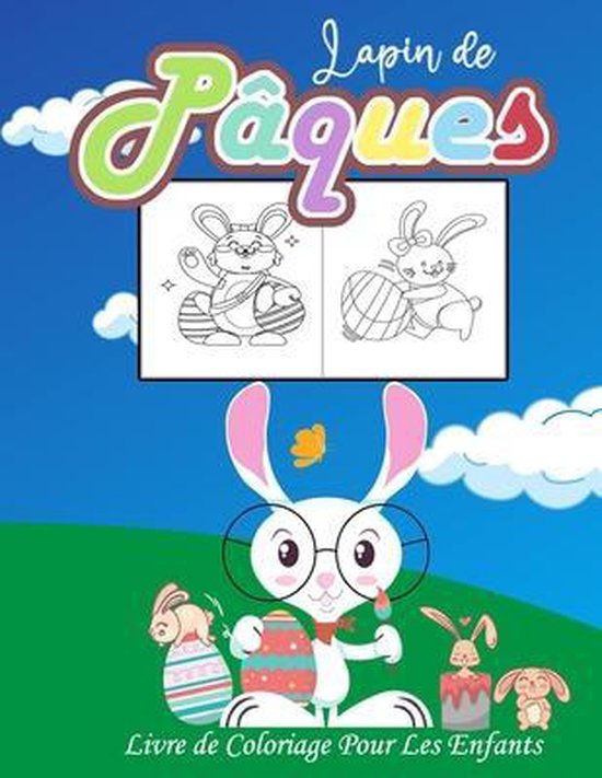 Lapin de Pâques Livre de Coloriage Pour Les Enfants