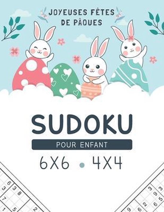 Joyeuses Ftes De Pques Soduko Pour Enfant 6x6 4x4