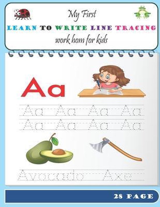 My First Learn to Write line tracing work home for kids