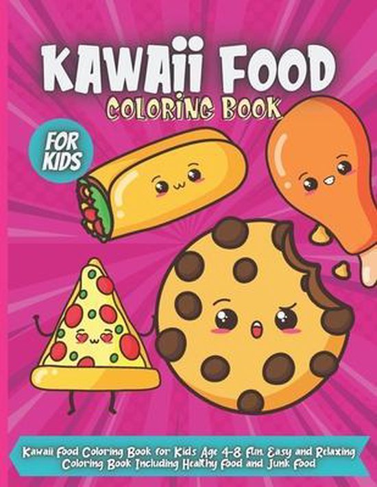 Kawaii Food Coloring Book For Kids