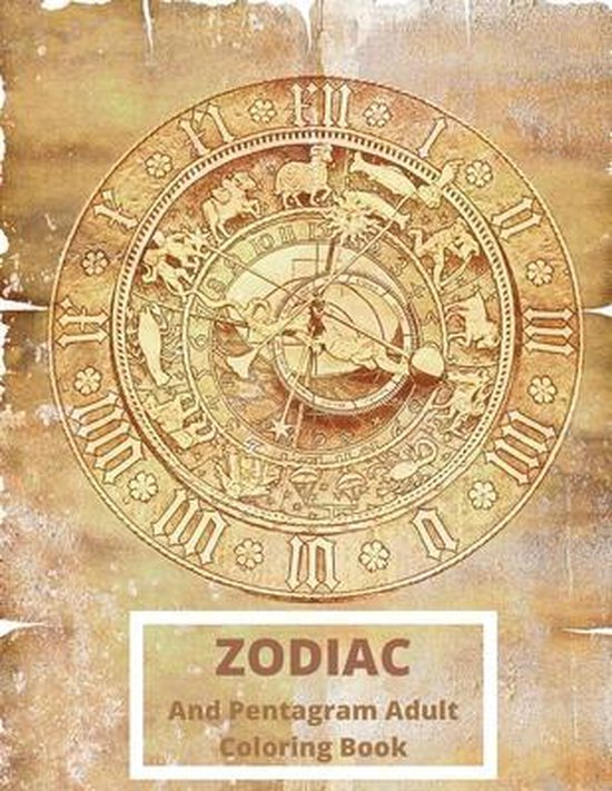 Zodiac and Pentagram Adult Coloring Book