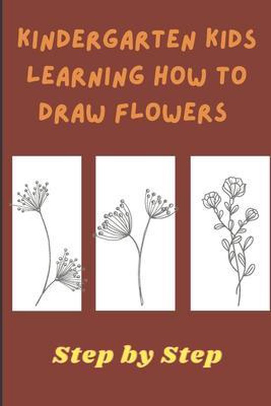 Coloring book for kids - Kindergarten Kids Learning How to draw Flower